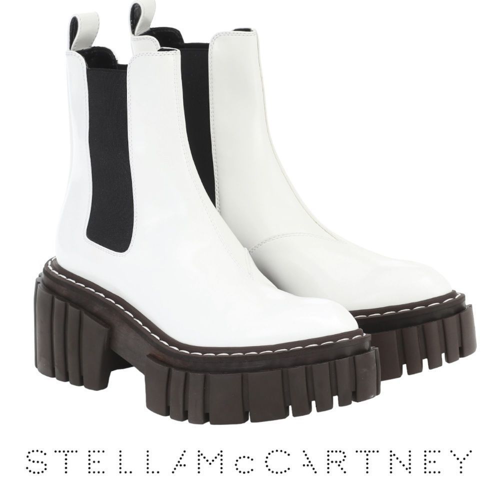 STELLA MCCARTNEY Emilie Platform Chelsea Boots Size EU 37